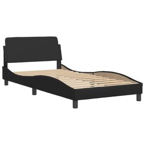 vidaXL Bed Frame "Dover" Black 107x203 cm Faux Leather