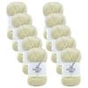 10pk Malli Super Blend Basic Crochet Knitting Yarn 8ply 100g 16x9cm Ivory