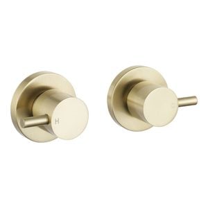 Mondella Resonance Brushed Brass 1/4 Turn Pin Lever Wall Top Assembly