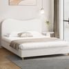 Oikiture Boucle Bed Frame White-King