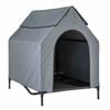 Costway 108*106*75cm Durable Dog Kennel Weatherproof Pet House Grey
