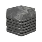 Argon Tableware Hexagonal Marble Coasters - 10cm - Pack of 6