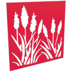 ProtectorAl 300-1200w x 300-1200h Light Red/Gloss White Bullrush Unframed Composite Deco Panel