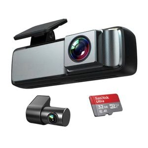 Elinz Dual Lens No Screen 1080P Dash Cam 720P Rear Camera WiFi Supercapacitor 32GB