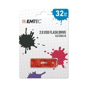 Emtec K100 Usb 2.0 32gb Memory Storage Stick Pen Flash Drive For Pc Laptop Red