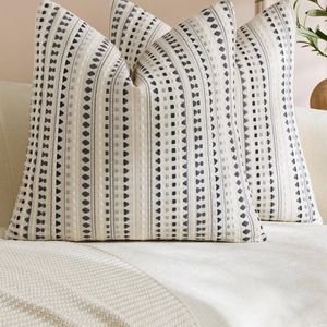 Gioia Casa 2-Pack Bohemian Dot Woven Cushion Covers 45cm x 45cm - Grey