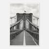 Galrie Timeless Brooklyn Bridge Black and White - Iconic Fine Art Photography Home Decor, Poster Only, A4 21 x 30cm (8 x 12inch)