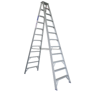 Indalex 3.7m 150KG Pro Series Industrial Aluminium Double Sided Step Ladder