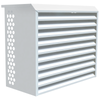 ProtectorAl 1000 x 830 x 495mm White Steel Slat Air Conditioning Cover