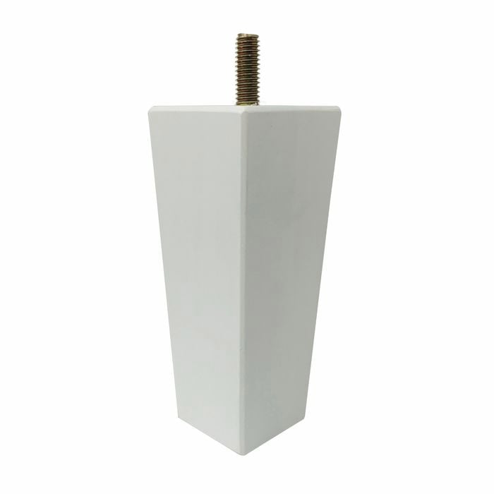Adoored 53 - 40 x 130mm White Square Tapered Pine Furniture Leg