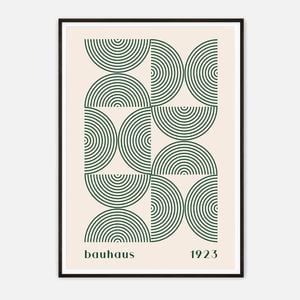 Galrie Bauhaus 1923 Art Print - Stunning Geometric Artwork for Modern Decor, Black Frame, A4 21 x 30cm (8 x 12inch)