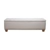 1825 Interiors New Angelique Storage Ottoman Linen Cotton Blend Beige