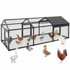 Advwin 3x1x1M Chicken Coop Rabbit Hutch with Cover Poultry Cage Run Yard Backyard for Rabbit Dog Cat
