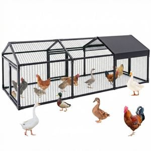 Advwin 3x1x1M Chicken Coop Rabbit Hutch with Cover Poultry Cage Run Yard Backyard for Rabbit Dog Cat