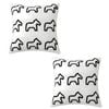 SOGA 2X 45cm White Teddy Fleece Throw Pillows