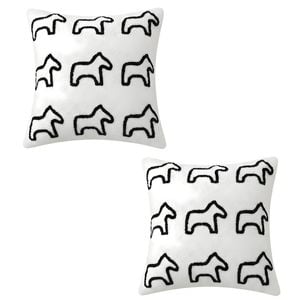 SOGA 2X 45cm White Teddy Fleece Throw Pillows