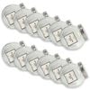 12PK Glass & Co Willow Premium Tilt Silver Screw Lid Storage Jar 650ml Clear
