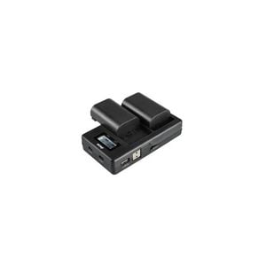 Inca Charger Usb Twin Canon Lp-e6n Usb Cord & Input Micro&type C Port Lcd/powerbank - Black
