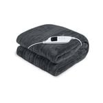 Laura Hill Heated Electric Blanket Throw Rug Coral Warm Fleece Winter Grey