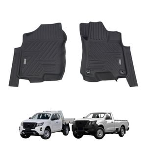 AUSGO Car Floor Mats for Nissan Navara NP300 D23 Single / Extra Cab 2015-2025 All-Weather Floor Liners