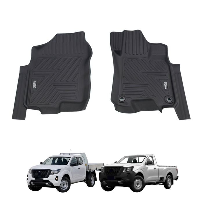 AUSGO Car Floor Mats for Nissan Navara NP300 D23 Single / Extra Cab 2015-2025 All-Weather Floor Liners