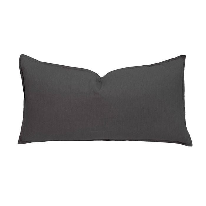 Bambury Linen Rectangle Cushion - Charcoal