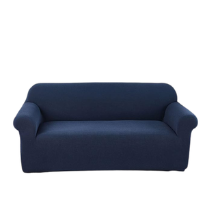 LushCovers Stretchable Water-Repellent Sofa Pet Protect Elastic Lounge Couch Cover - 4 Seater - Navy Blue