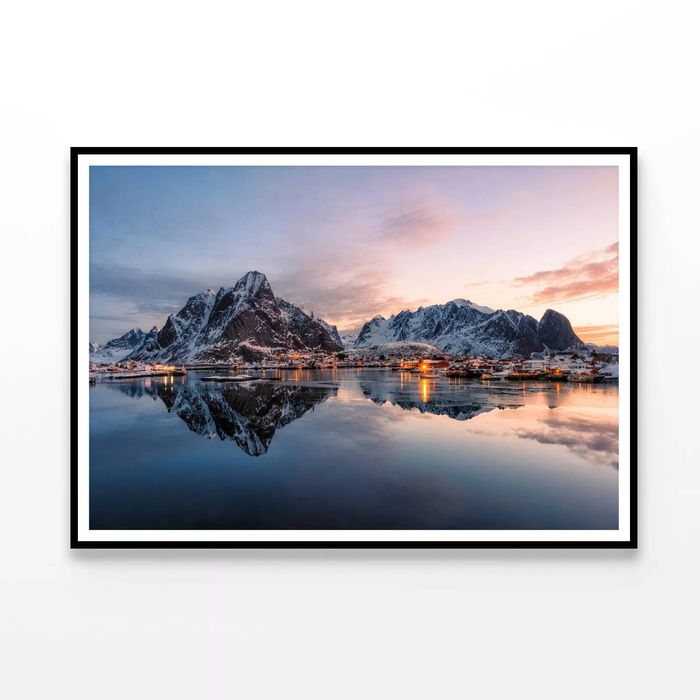 Snow Mountain at Sunrise  Print 100% Australian Made 120x90cm  (Poster)