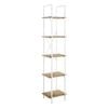 Hadley Bookshelf Display Shelf 40cmw 5 Tier Industrial Bookcase Storage White