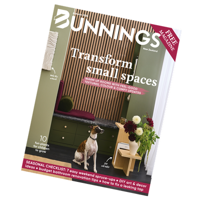 Bunnings Autumn magazine cover on a tilt.