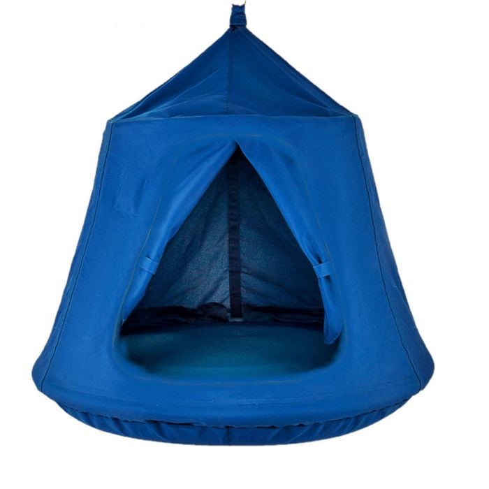 Residential 115 X 100cm Sensory Tent Swing With Lights - Blue