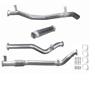 Ignite Exhausts Turbo Back For Toyota Landcruiser 79 Series V8 D/cab 3" No Cat With Hotdog Black Aluminised Steel