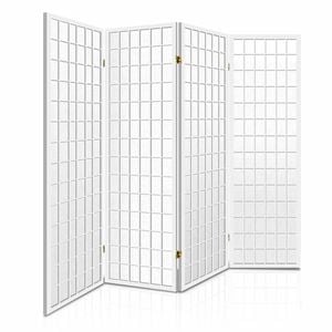 Artiss 4 Panel Room Divider Screen Wood White