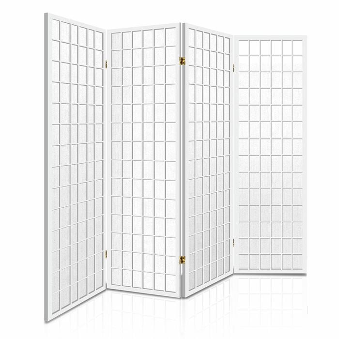 Artiss 4 Panel Room Divider Screen Wood White