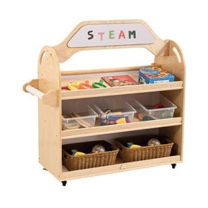 Jooyes Steam Trolley 3-in-1 Mobile Shelf Cabinet With 9 Storage Boxes - 112cm | Toys Storage Cabinet | 105cm