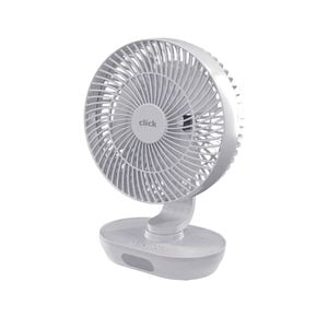 Click 16cm Rechargeable Desk Fan With Light