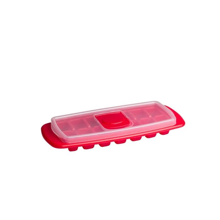 Cuisena 30cm Stackable Ice Cube Tray w/ Lid - Red