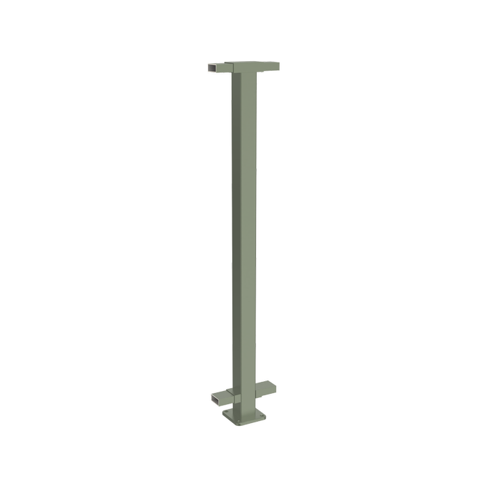 ProtectorAl 1010mm Pale Eucalypt Aluminium Flanged Middle Balustrade Post