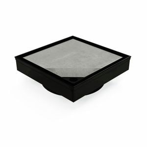 Forme 110 x 110mm Black Satin Stainless Steel Tile Insert Floor Waste
