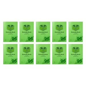 10x Spirax P108 Protective Pp Cover Exercise Book A4 96 Pages 8mm Ruled Green