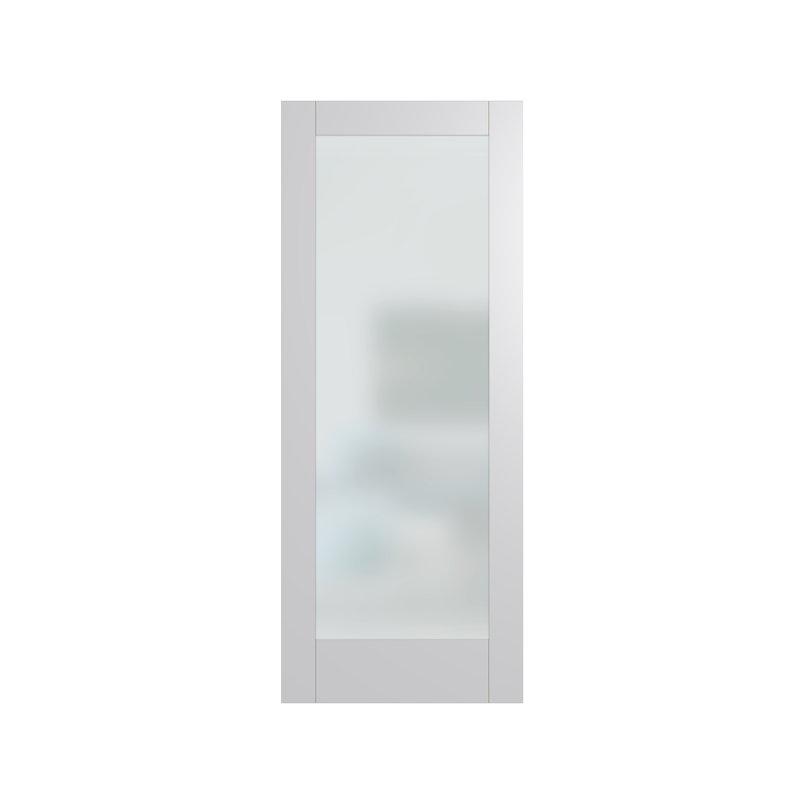 Hume 2040 x 820 x 35mm Primed MDF Hampton Translucent Glass HAM1 Internal Door