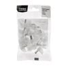 Taskmaster 5mm White Plastic Shelf Support - 20 Pack