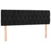 vidaXL Headboards Upholstered Wall Bed Header Bedroom 2 pcs Black 80 cm Velvet