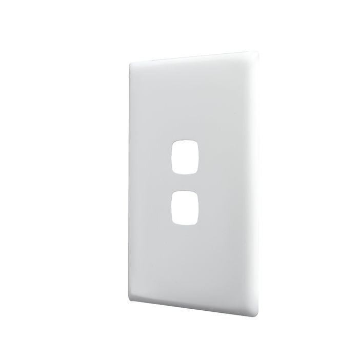 HPM LINEA 2 Gang Coverplate - White