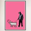 Galrie Banksy Choose Your Weapon Bright Pink Poster Print 2010 - Edgy Art Collection, Black Frame, A1 60 x 84cm (23 x 33inch)