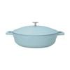 Mastercraft Cast Aluminium Shallow Casserole Dish Cooking Pot 4l Blue 28cm