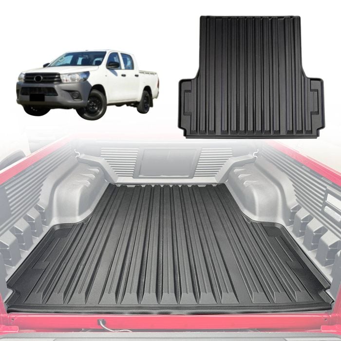 AUSGO 3D TPE Ute Mat for Toyota Hilux Dual Cab GR Sport / Rogue / Rogue 48V 2015-2025 Fitted with Factory Plastic