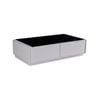 Coffee Table High Gloss Finish MDF Black & White Colour with 2 Drawers Storage