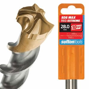 Sutton Tools 28.0 x 540mm 10 Cut SDS Max Reo Extreme Masonry Drill Bit