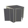 Build-a-Shed 1.5 x 2.3 x 2.0m Tunnel Shed Tunnel Hinged Door Double Hinged Side Door - Grey
